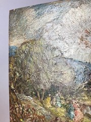 HIGHLY INTERESTING ANTIQUE OIL IMPASTO PAINTING CIRCLE OF ADOLPHE MONTICELLI ART
