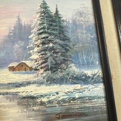Jamison Winter Landscap Oil Painting Signed