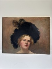 JEAN PAUL SELINGER PAINTING PRETTY WOMAN FEMALE MODEL LISTED FAMOUS ANTIQUE OIL