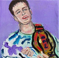 Mikey Whipwreck ECW 6×6 Acrylic Painting Sergio Santos elsantosworld