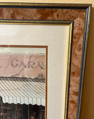 1995 VIKTOR SHVAIKO 35″ X 26″ French Shop BISTRO LA BOUILLE w/ Picture Frame