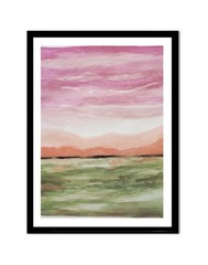 Original Abstract 11×14 Landscape Painting on Paper Mixed Media Expressionism