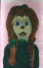 PAINTING Big eyed Girl by William Mayer new york sir realism art PAINTING