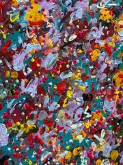 Large Art Original Abstract Artwork Floral Painting Huge Colourfull Wall Decor