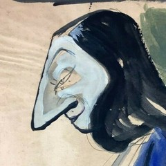 Juan David. Painting. Untitled, ca 1972. Mixed media on paper on cardboard