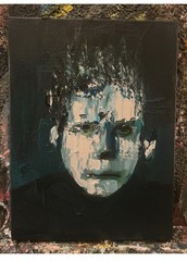 Parsons People. Original Abstract Portrait 16x12Inches. Canvas. Signed.