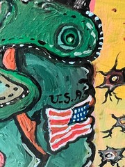 Original Painting on canvas in Cartoon Style by Serg Graff „Brave Boar“, COA
