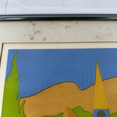 Bob Montgomery Signed Mid Century MCM Abstract Modern 1960s Serigraph Art 75/125
