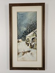Vintage Original Ramsey Watercolor Painting 19.25×10.25 Framed VTG Landscape Art