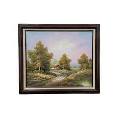 G. MOORE Landscape Oil Painting On Canvas