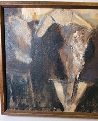 Janet Robson Kennedy Original Painting on Canvas People at a Bar