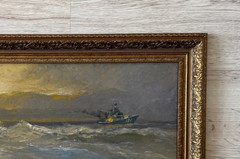 Vintage oil painting framed