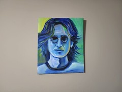 JOHN LENNONPainting in New York City. This canvas measures 20.5″ x  24.5