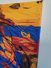 Abstract Painting on Canvas signed One of Kind Wall Decor Original Art