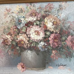 Robert Helman Impasto Original 1980s Oil Painting signed Cottage Estate Find!!!