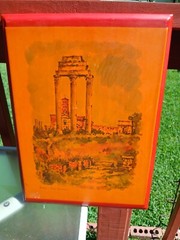 Watercolor Painting Rome Italy Antique Signed. “G.T”