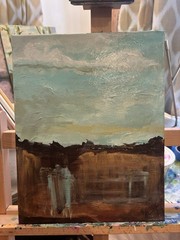 Unframed Landscape Impression 11×14 ABSTRACT IMPRESSIONISM ORIGINAL Canvas
