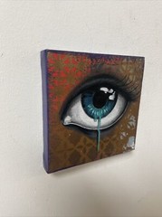 Blue Eye Drip Original Painting Tattoo Art graffiti Art Street Art