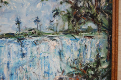 Original Hecto Vidal Oil Painting „Salto del Hanabanilla“ Cienfuegos Cuba 14×11