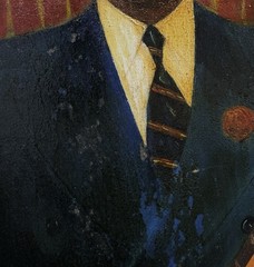 Vernacular c. 1950 Tuskegee Airman African American Portrait “Ted” Ramsey Oil