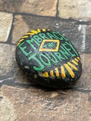 Embrace The Journey, Inspirational Stone Art, Painted Rock