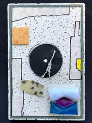 MUFFIN MAN VISITS THE VOID… Object Collage Painting Steven Tannenbaum TAO-E