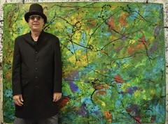 Jackson Pollock Style Giant Canvas Painting 84”X62” (7 Foot) Abstract Modern XL