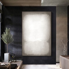 Hand Painted High-end Oil Painting Light Luxury Gray White Decorative Painting