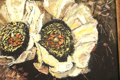 Mid Century Tropical Floral Still Life Oil Painting Signed E. C. Boggess