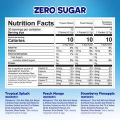 Dole Sugar-Free Powder Drink Mix 30 Count – Tropical Peach & Mango,