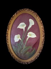 Oil Painting On Board Original Signed Oval Framed 26×19 Inches