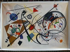 Wassily Kandinsky Transverse Line Abstract Handpainted Oil Painting Repro Canvas