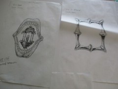 COLLECTION DRAWINGS ILLUSTRATION ANIMATION COMIC ART SNAKE BRACELET BOTTLES LAMP