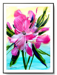 LOVELESS – REGAL BLOSSOMS 11 X 15 acrylic on paper COA