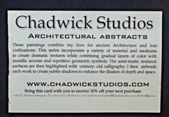 Darron Chadwick Architectural Abstracts Framed Mixed Media Art Painting Signed