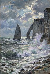 Claude Monet Signed Oil Painting on Canvas 16×24 in Impressionism .