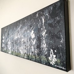 Abstract Nature Painting 12×36 inches on Canvas Landscape Art Modern
