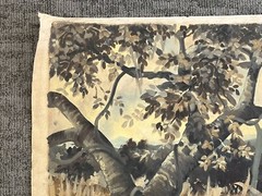 c1940s Gorilla Dragging Man Safari Adventure Painting by Theodore Ted Kolanoski
