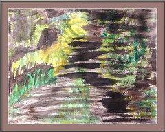 Florida Backroads Landscape Contemporary Original 11×14 Signed Paper Acrylic Art