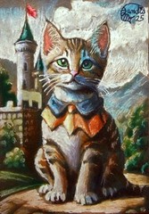 ACEO Jacob Landis Kitten Tabby ORIGINAL Art Print # Of /25 „Canned Kitty“