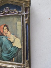 Vtg Florentine Regal Art Co. Chicago USA Gesso Pic Madonna Of The Streets Repro