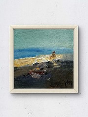 Lake No.17 4×4 Original Oil Painting Canvas Home Decor