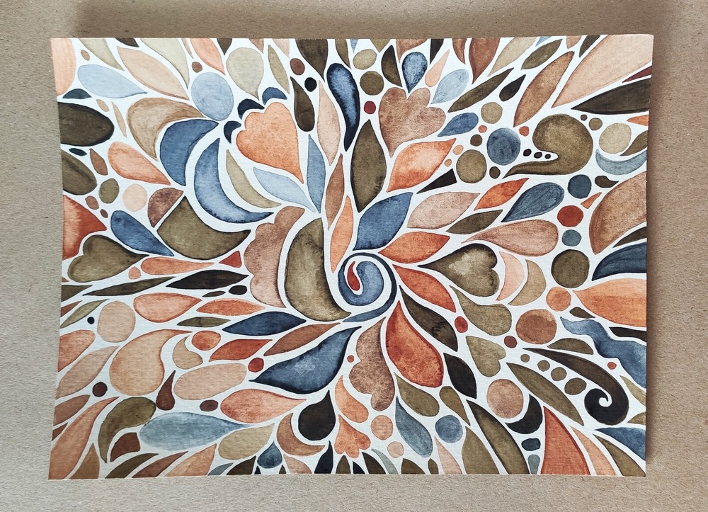 Abstract watercolor painting