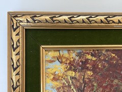 Vintage Framed Oil Painting Dutch Artist Den Braber Fall Landscape
