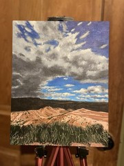 Original Painting 14×11 Arizona Petrified Forest Desert Landscape