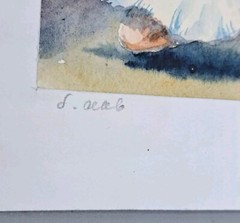 Watercolor Painting „Dying Swan“ Ballerina ACEO Russian Signed