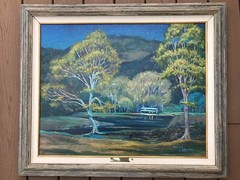Martin J. Ferguson“ Oil Painting „Welcome Lights“ Excellent Condition
