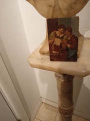 Oil Painting Miniature On Wood Panel De Fregger..German Listed ?