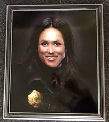 Vintage Original Gemälde Ölmalerei „Meghan Dushess Of Sussex“ Handgemalt Rahmen
