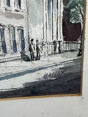 Thomas Malloy Watercolor Painting Trenton City Hall NJ New Jersey Framed
